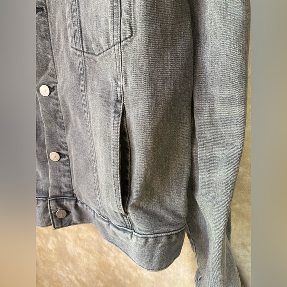 Calvin Klein Jeans 90s Y2K Grey Button Front Denim Jacket Men’s Small - Picture 5 of 8